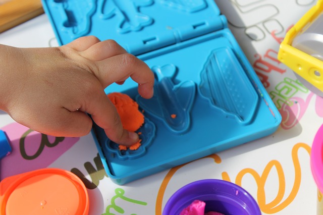 increase language skills with playdough