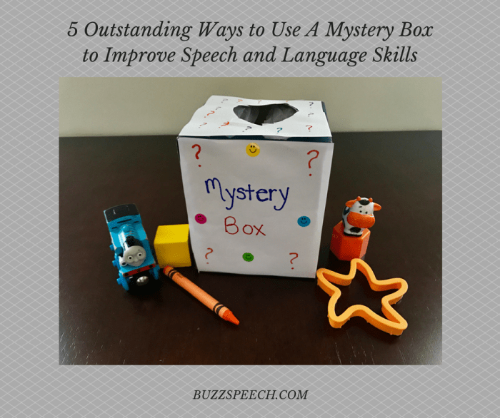 5 outstanding ways to use a mystery box to improve speech and language skills
