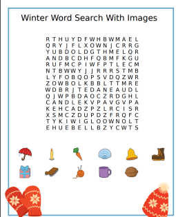Winter Vocabulary Word Search