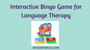 bingo game for language therapy